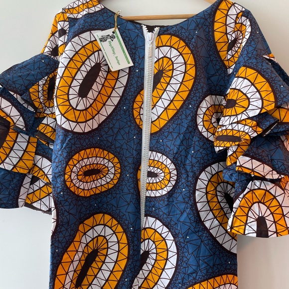 Unique print dress handmade with gems - Medium - Picture 11 of 13